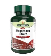 MAGNESSIUM CITRATE NATURES AID 60’S