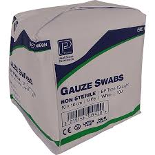 Gauze Swabs 3*3 Non Sterile 100S