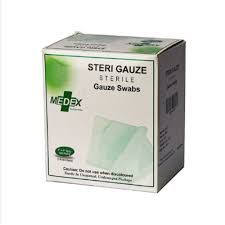 STERILE GAUZE SWAB 4″*4″ 100’S